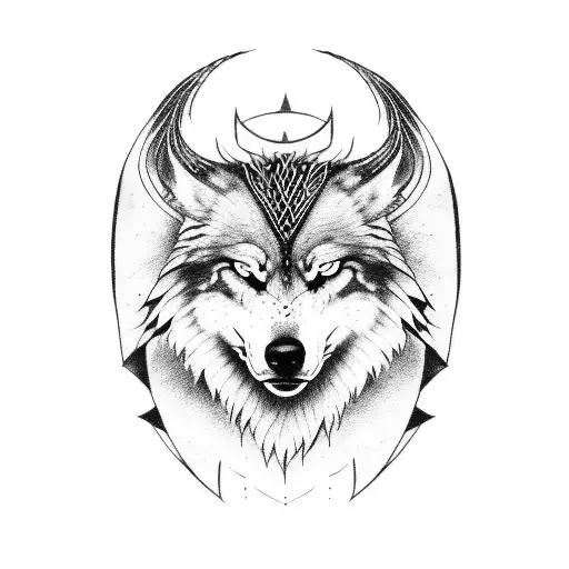 Odin Viking Crow Wolf