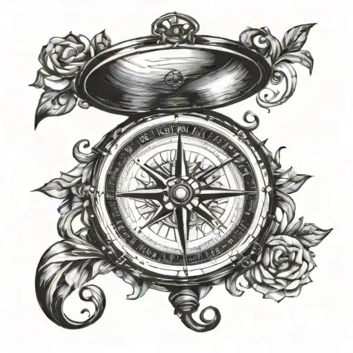 Compass With Music Note Intertwined