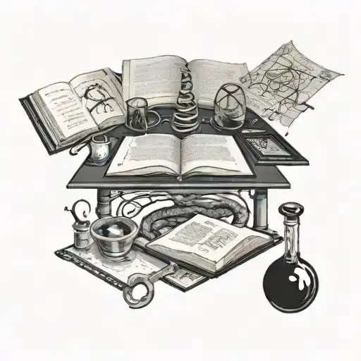 Black And Grey Table With Papers On The Table Of Genetic Symbols Dna Double Helix And Medical Books