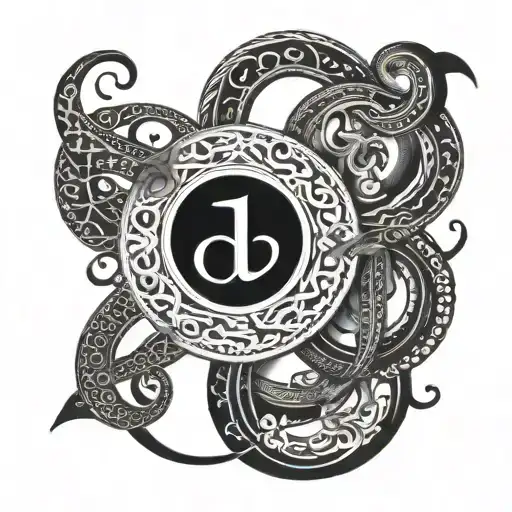 D With Infinity Symbol Made