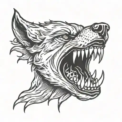 Wolf Fangs Biting