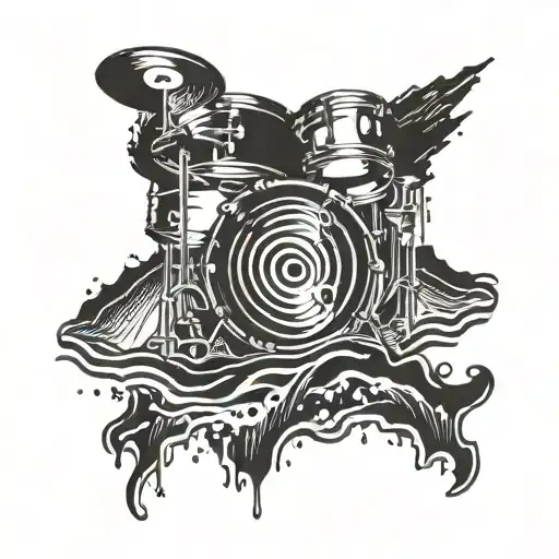 Drum And Bass Equalizer Waves Merging