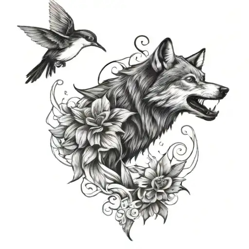Wolf And Hummingbird