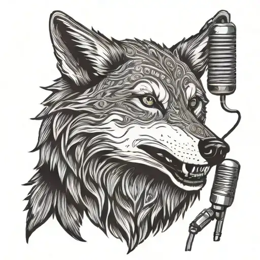 Wolf Singing Karaoke Microphone Singing