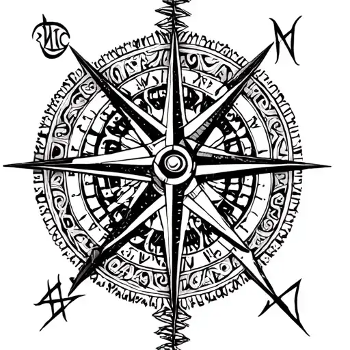 Nordic Runes Compass