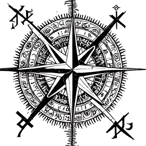 Nordic Runes Compass Norway