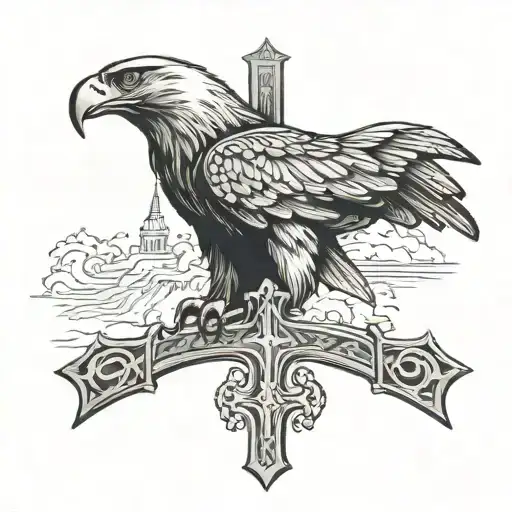 Eagle On A Cross