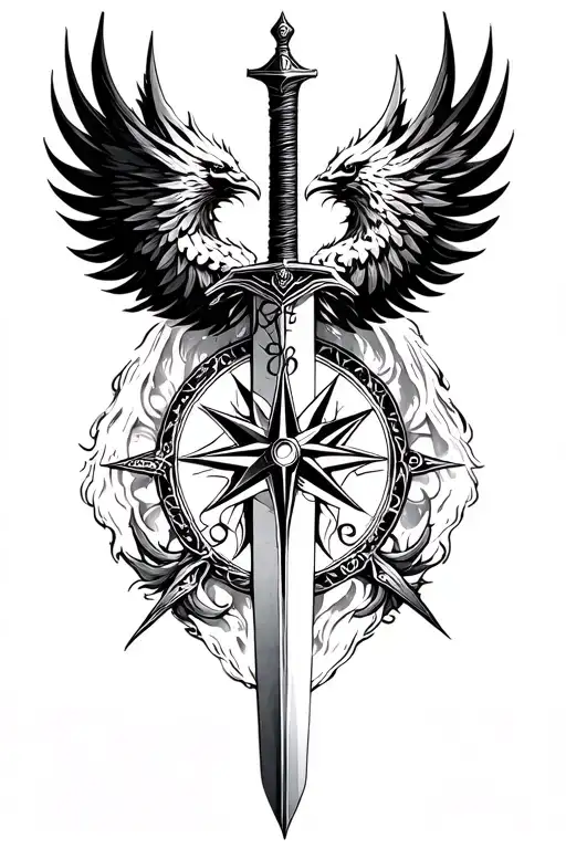 Phoenix Compass Sword Combined Into One