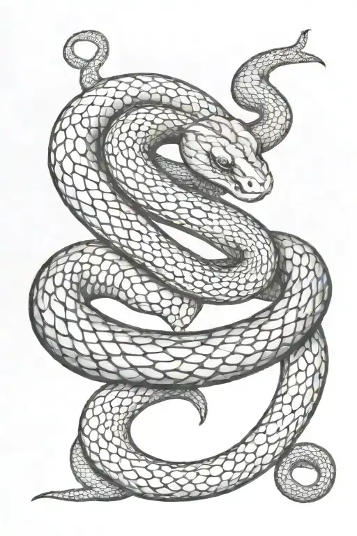 Snake Surrendered Tattoo Separated