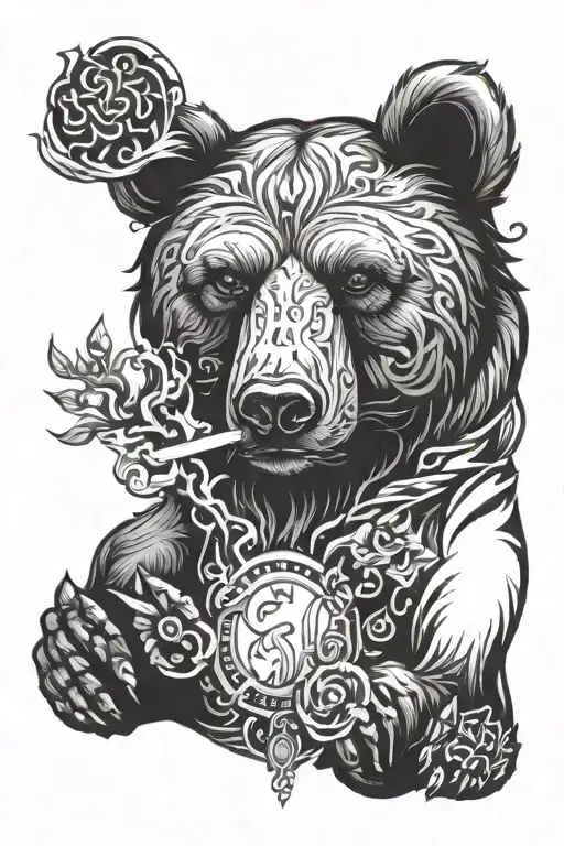 Bear Smoking