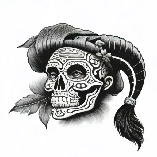 Skull Taino Realism Style