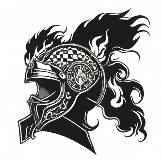 Women's Helmet And Fire