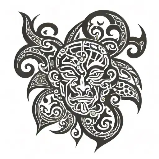 Tribal Tattoo For Face