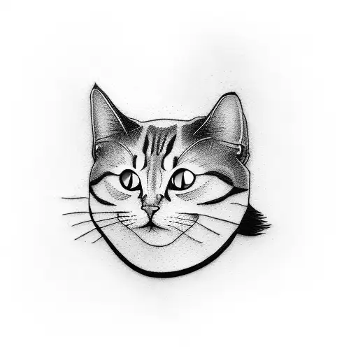 Minimalistic Sad Cat