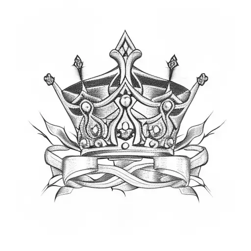 Crown Made With Thorns And Roses