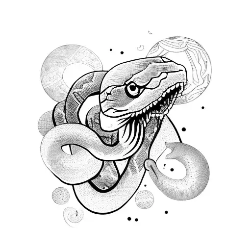 Snake With Magic Moons