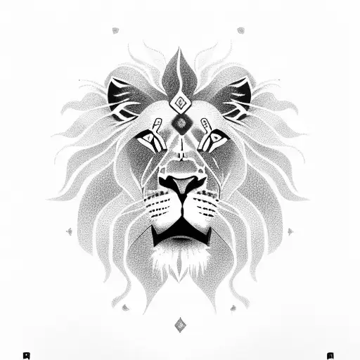 Lion Hindu Aum Chest