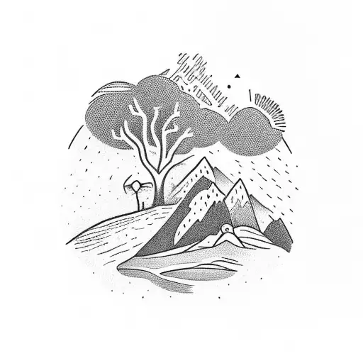 Olive In A Valley With A Star