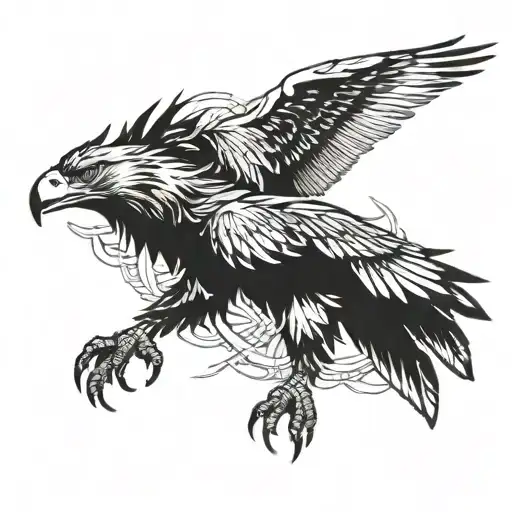 Eagle And Wolf Combined Together