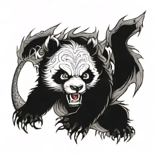 Panda Dragon Angry