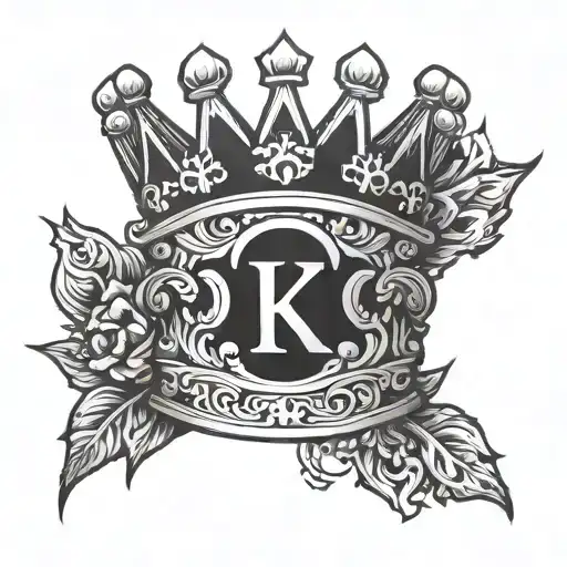 King's Crown Surrounded By Bold
