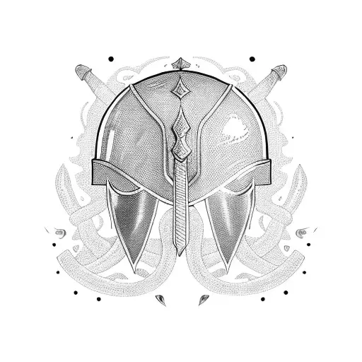 Knight Helmet Ocean Theme