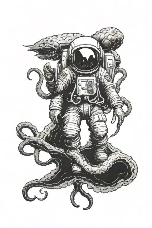 Astronaut Horror Cthulu