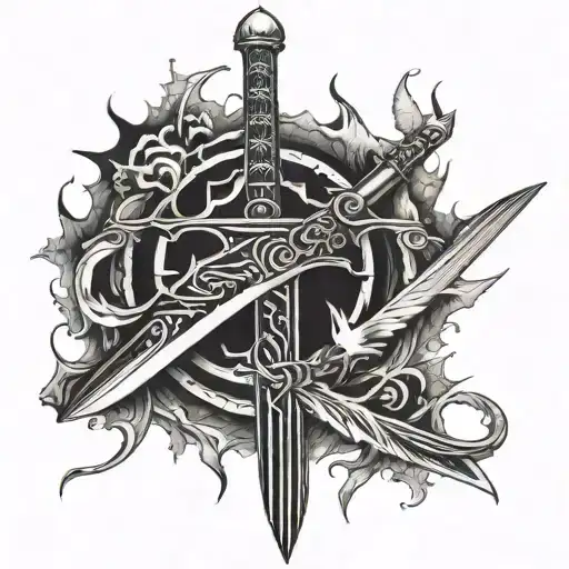 Thin Sword With Bats