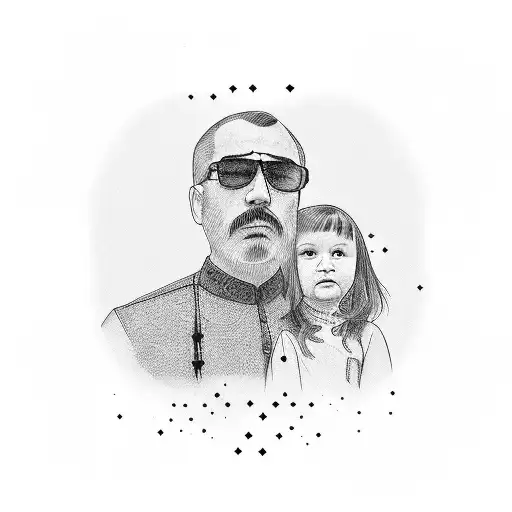 Father And Daughter Watching The World