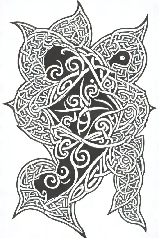 Celtic Design With The Word Sihata
