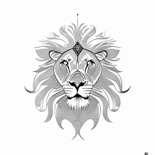 Lion With Ribbon