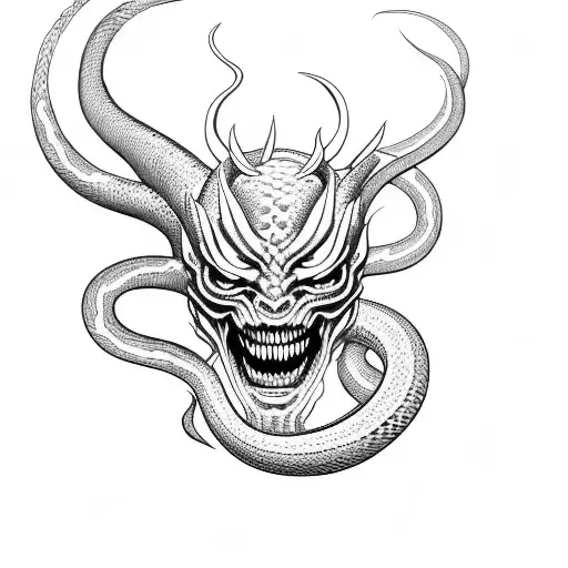 Full Body Demon With Envy Snake