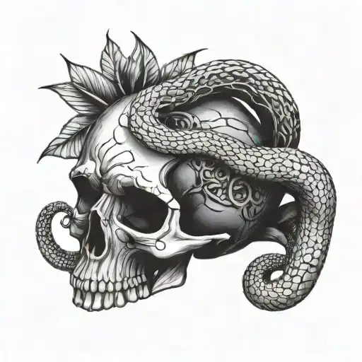Skull And Snake