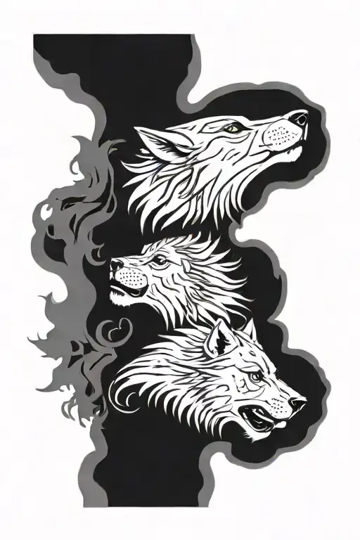 Wolf And Lion Head