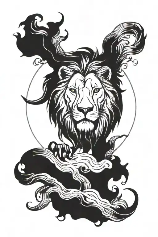 Lion Head Outline