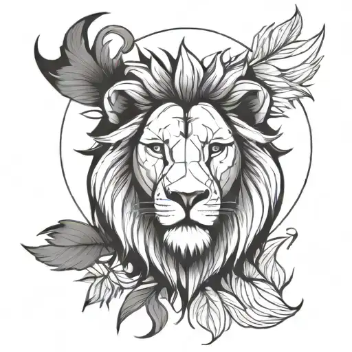 Lion Head Outline