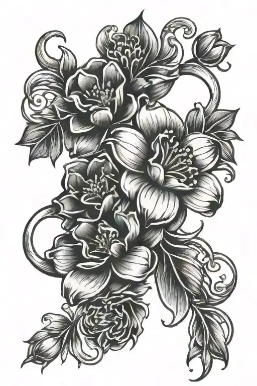 Zodiac Flower Intertwined