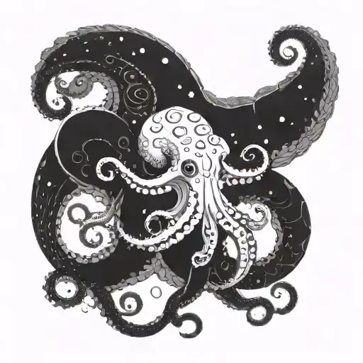 A Cosmic Octopus With Tentacles Made Of Swirling Galaxies