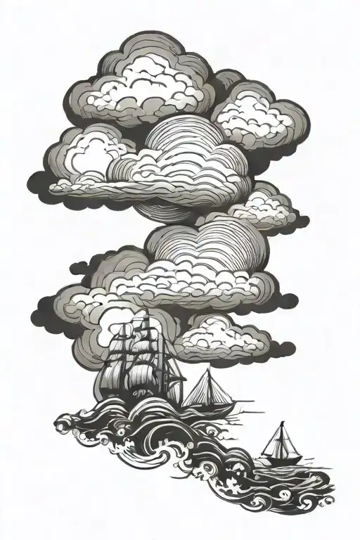 Clouds And Ocean Scene