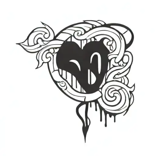 Ohm Symbol And Graffitti Lettering