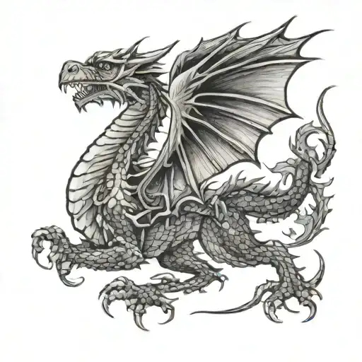 Welsh Dragon Flying