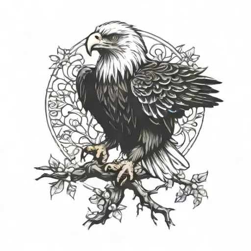 Eagle On A Branch