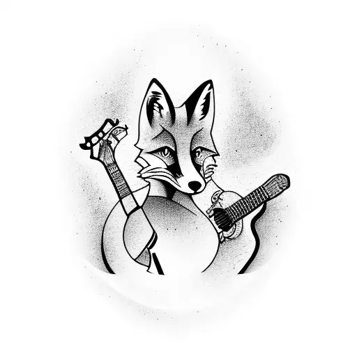 A Fox Playing An Electric Guitar