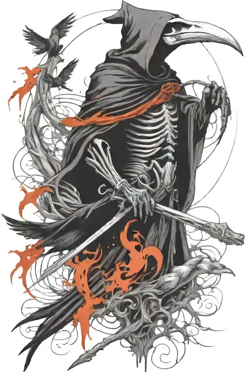 Grim Reaper With Crow