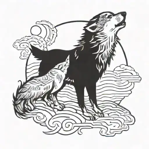 Wolf Howling At The Moon