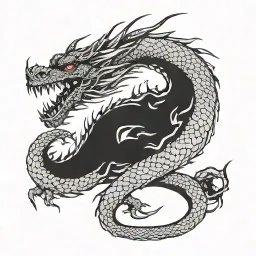 Dragon Coiling Along The Forearm