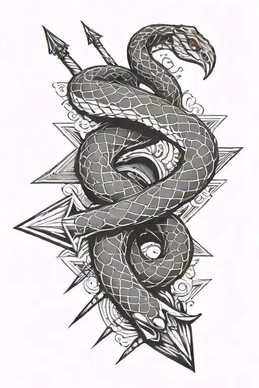 Snake And Arrow Design