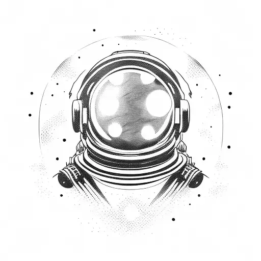 An Astronaut In Space But Their Helmet Visor Is A Disco Ball