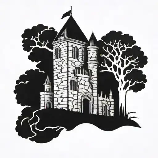 Firefighter Castle Silhouette