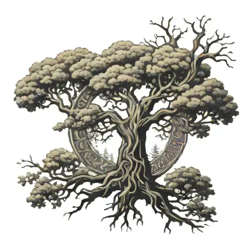 Family Tree 4W Crest Oak Tree